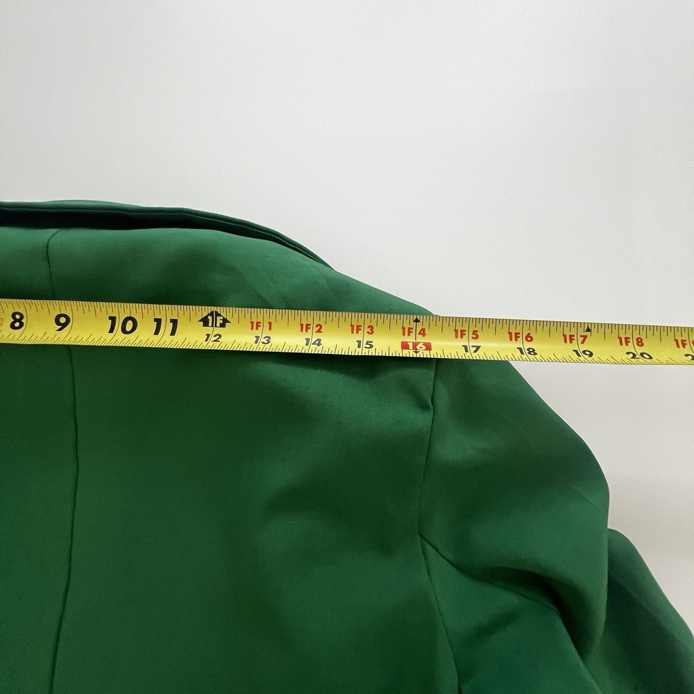 Womens Green Pant Suit Set Large Wide Leg Blazer Office Career Business Chic - Picture 8 of 12